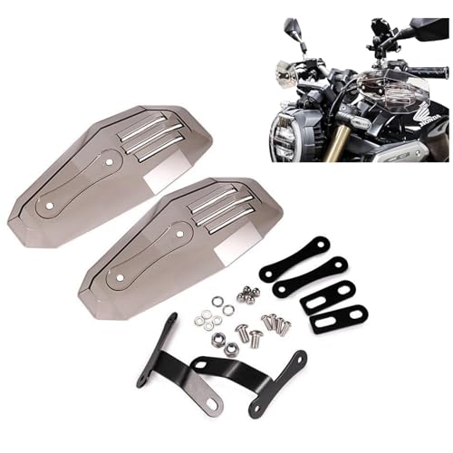 BAVBAV �n���h�K�[�h �I�t���[�h�p ���u��250/���u��1100�Ή� �i�b�N���K�[�h�^�b�`�t�� �o�C�N�p�������n���h�v���e�N�^�[ 2�Z�b�g (�O���[)