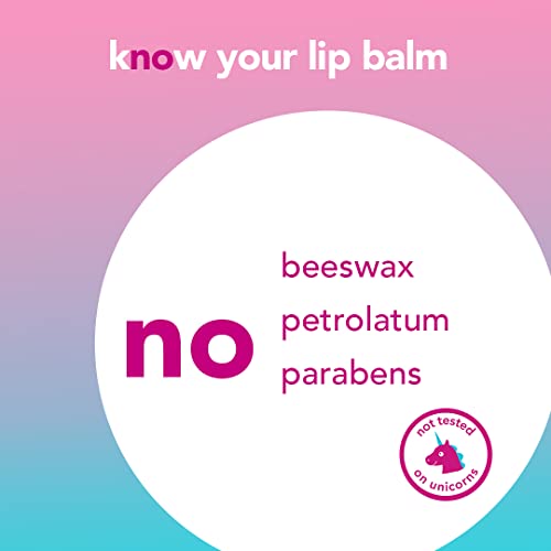 Hello Unicorn Lip Balm Pack For Chapped Lips, Bubble Gum Flavored Lip Balm, Moisturizing Vegan Lip Balm With Coconut Oil And Olive Oil, No Beeswax, No Petrolatum, No Parabens, 3 Pack, 0.15 Oz Tubes #TOP4