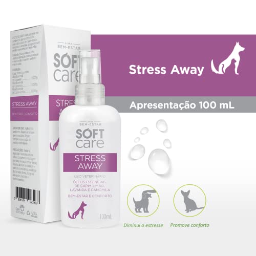 Soft Care Stress Away Spray Relaxante para Cães e Gatos 100ml