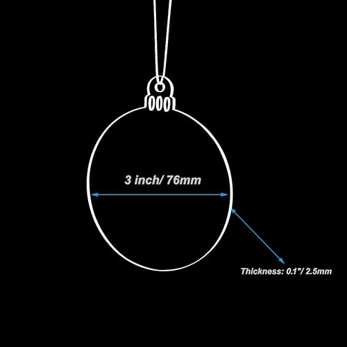 Miniatura 3 de 20 adornos de Navidad de acrílico hexagonal transparente de 3 pulgadas, adornos en blanco de acrílico transparente de Navidad para manualidades,