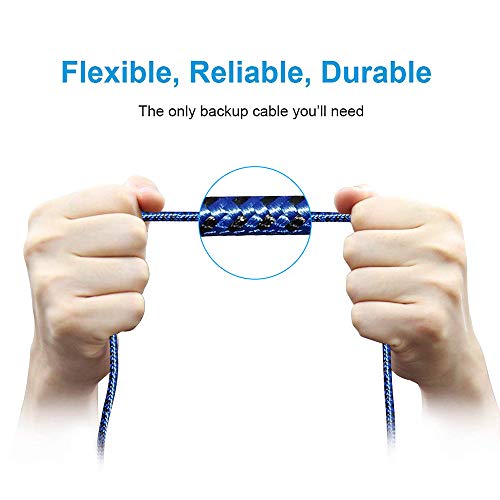 [3 Pack] Galaxy S10 Charger Ywxtw Usb Type C Cable 10Ft [Case Friendly] 90 Degree Durable Nylon Braided Fast Charging Cord For Samsung Galaxy S22 S21 S20 S10 S9 Plus Note 20 Ultra S21 Fe (Blue 10Ft) #TOP6