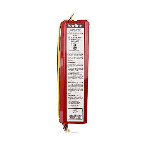Bodine B100 - Emergency Backup Battery - 90 min. - Operates 17-40 W 2 ft. - 4 ft. T8, T10 or T12 or 4-pin long compact lamps - 120/277 Volt