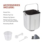 Elite Gourmet EBM8103B Programmable Bread Maker Machine 3 Loaf Sizes, 19 Menu Functions Gluten Free White Wheat Rye French and more, 2 Lbs, Black - Image 3