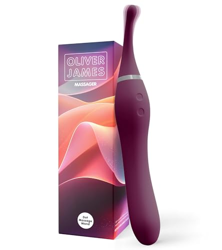 Clitoral Vibrator Wand with Vibrating Tail by Oliver James - 10 Pleasure Modes, Showerproof Silicone Wand Vibrator for Women, USB Rechargeable Sex Toys for Her (Deep Purple) Clitoral Vibrator Wand with Vibrating Tail by Oliver James - 10 Pleasure Modes, Showerproof Silicone Wand Vibrator for Women, USB Rechargeable Sex Toys for Her (Deep Purple)