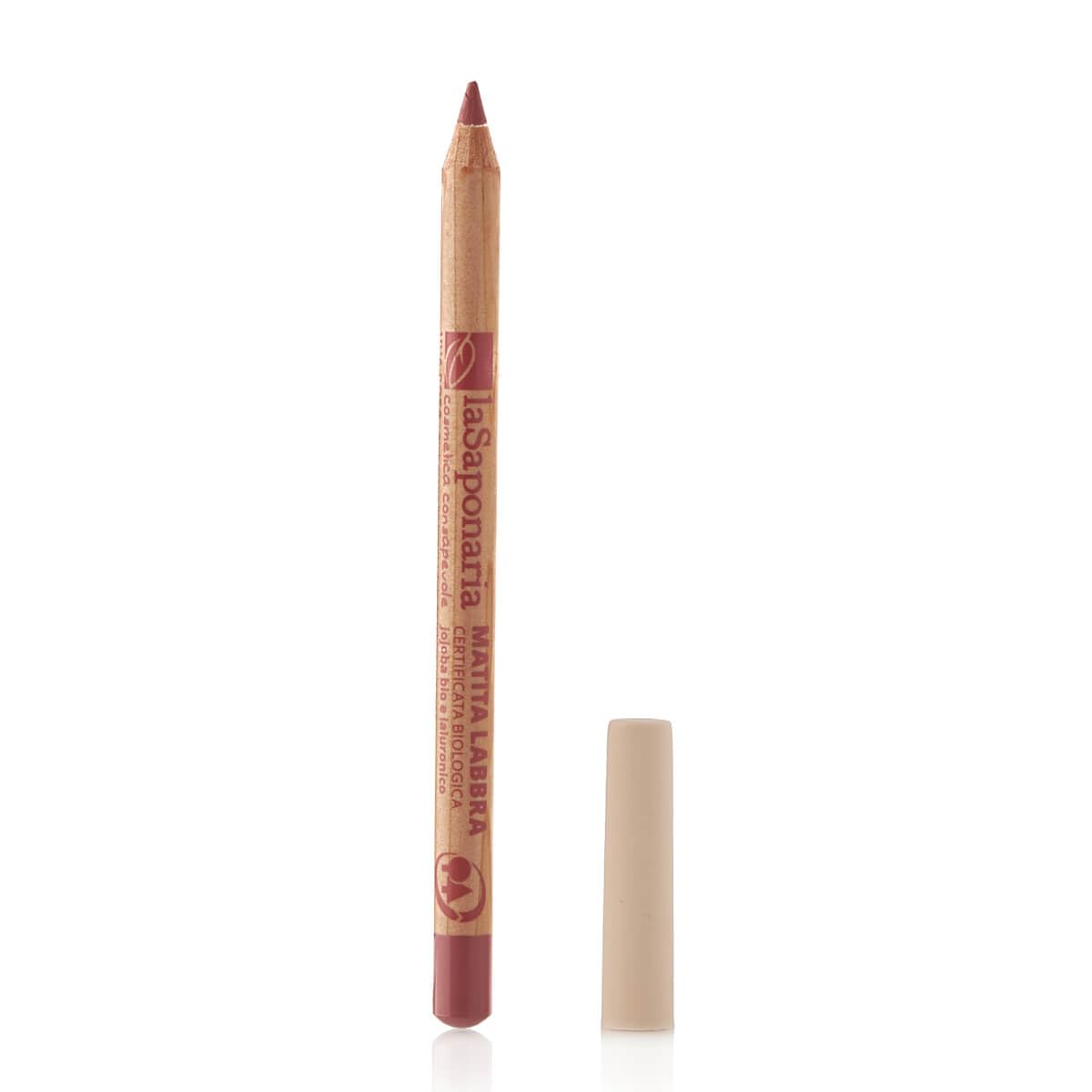 La Saponaria | Matita Labbra Uva Rosa Nude Rosato, Matita Contorno Labbra Lunga Tenuta con Jojoba Bio e Acido Ialuronico, Lip Liner Cremoso ad Alta Pigmentazione per Labbra Definite E Naturali