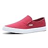 Mens Slip On Canvas Summer Shoes Mens Loafers Trainers Boat Deck Yachting Shoe Casual Pumps Trainer Lightweight Walking Sneaker Breathable Outdoor Trainer Flat Sole Trainer Shoe for Summer Red #3