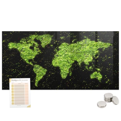 Mural de pared para oficinas 100x70 con mapa de Santiago y organizador de tareas