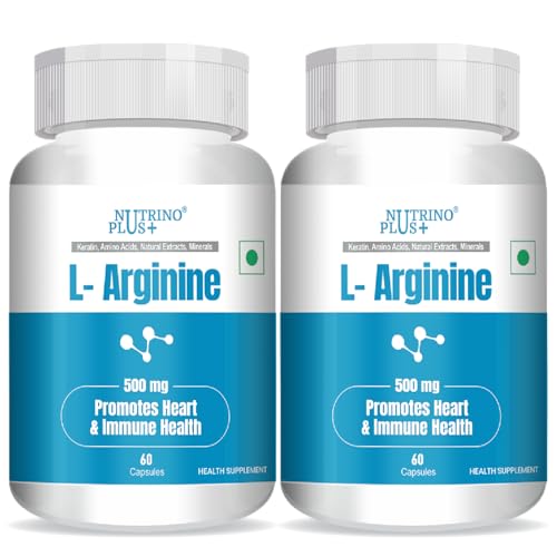 Image of L-Arginine 500mg Supplement - Amino Acid Tablets for Men & Women | Supports Circulation & Cardiovascular Health | 120 Tablets | Non-GMO, Gluten Free, USA Formulated