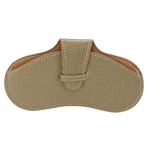 Estojo para óculos de sol de couro, estojo de óculos elegante e elegante couro para óculos Amarelo