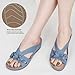 Ecetana Sandals for Women Wedge Shoes: Slip On Dressy Summer Comfortable Slides Sandals Lightweight Memory Foam Platform Shoes
