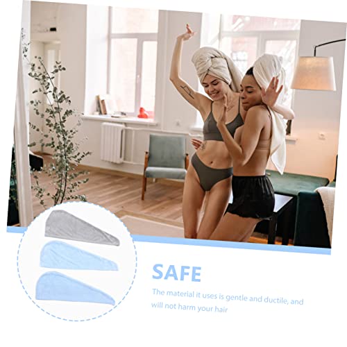 Balacoo Toalha De Cabelo De Microfibra 6 Peças Turbante De Cabelo Toucas De Cabelo Absorventes Toalh