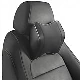 Auto Nackenkissen - Schwarz Nackenstütze mit Verstellbarem Riemen, Autositz-kopfstütze aus Memory-Schaumstoff zum Fahren, Atmungsaktiver Abdeckung Neck Pillow Geeignet zum Fahren, Spielen, Bürositz