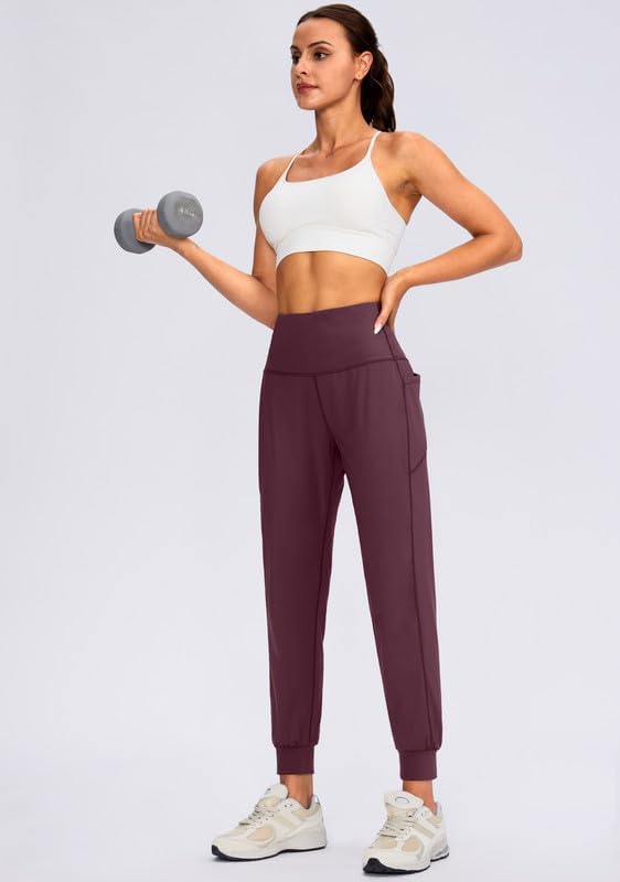 Viodia Women's Joggers with Pockets High Waisted Athletic Workout Yoga Jogger Pants for Women Tapered Sweatpants - Image 2