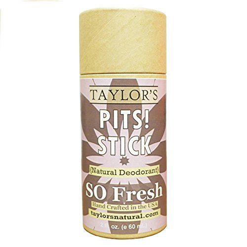 TAYLOR'S PITS { SOLID STICK } Women's Natural Deodorant - 2 Ounce • Biodegradable Eco Tube • Aluminum Free, Paraben Free, Plastic Free | Herbal Effective Vegan Paleo Raw Made in USA! (SO Fresh)