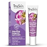 TruSkin Longevity Eye Cream – Caffeine Eye Cream with Bakuchiol, Lingonberry Stem Cells & Green Coffee Bean – Healthy Aging Gentle Retinol Alternative, Puffiness, Dark Circles, 0.5 fl oz