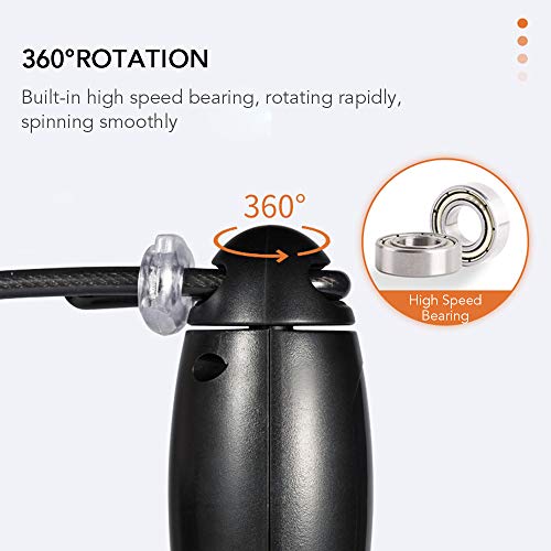 DECDEAL Corda de salto Corda de aço ajustável Corda esportiva ajustável com tela de contra toque e t