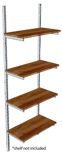 Iss Designs Shelving Hardware System For 4 Rows Of 12-Inch Deep Shelves, 72-Inch Vertical Designer Standards #TOP3