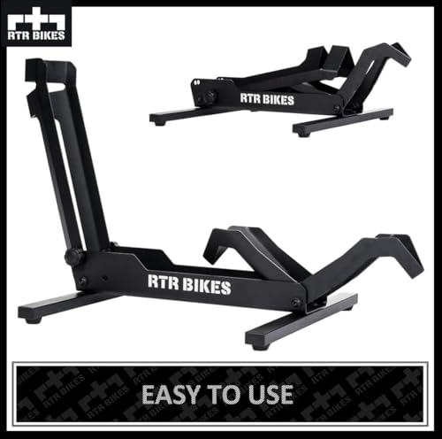 RTR BIKES Brutus Fahrradständer Boden – Profi Hinterradständer für E-Bike & MTB bis 30kg – Massiver Stahl Standfuß – Passend für 26-29 Zoll & Reifenbreite bis 2,8 – Made in EU