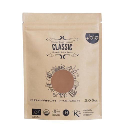 Organic True Ceylon Cinnamon Powder 200g | Premium True Cinnamon from Sri Lanka | USDA Certified Organic | Authentic Ceylon Cinnamon Powder | Premium-Grade for Cooking, Baking & Beverages