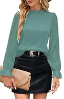 Odosalii Festival Oberteil Damen Glitzer Bluse Stehkragen Festlich Langarmshirt Spitze Tunika Silvester Outfits