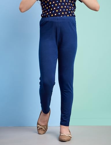Image of Amazon Brand - Symbol Girl's Cotton Jersey Stretchable Leggings | Ankle Length | Aged 2-14 Years