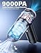 Abanso Car Vacuum Portable Cordless, 9000Pa Handheld Vacuum Mini Vacuum Cleaner High Power with Best Suction, 4 in 1 Air Duster Portable Vacuum for Car Keyboard Home Pet Hair with Multi-Nozzles