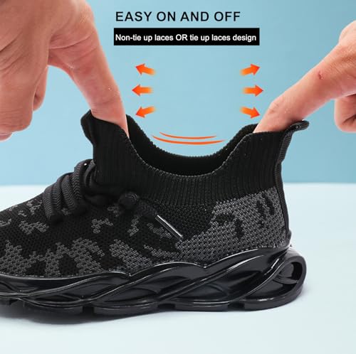 Image of DADAWEN Boys Girls Sneakers Kids Lightweight Breathable Tennis Shoes Strap Running Athletic Shoes for Toddler /Little Kid /Big Kid