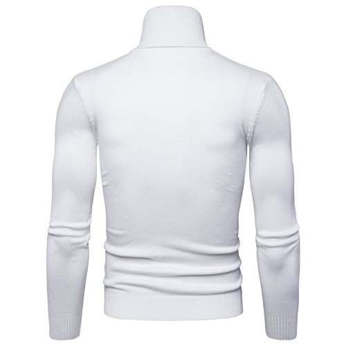 Mens Classic Sweatshirts Basic Knitted Turtleneck Jumper3