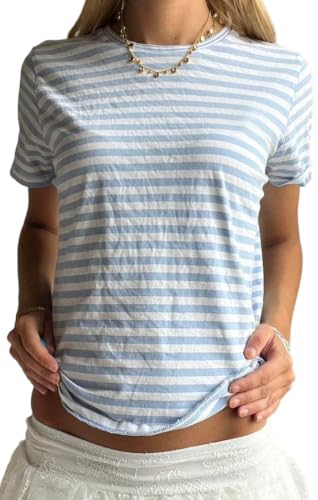 Image of Vintage Oversized Flower Graphic Tees Cute Surfboard Palm Baggy T-Shirts Summer Preppy Beach Tops Teen Girls Clothes
