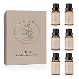 Aromaöle 6 Flaschen á 10 ml | bio Sauna Aufguss Ätherische Öle & Duftöl für Aroma Diffuser | 100% Vegan & Naturrein | Naturkosmetik | Etéreo