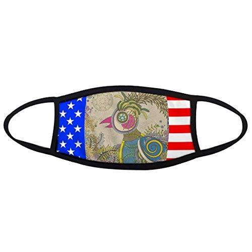 Masque de bouche original motif faisan et fleur dorée, une idée cadeau attentionnée