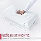 KAMASANA Orthopädisches Kissen 40 x 80 cm, Höhe 16 cm – anatomischer Memory-Schaum – ergonomisches Kopfkissen mit Thermoregulation – weiche und Feste Seite