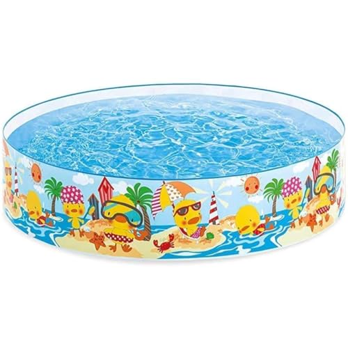 Image of Storio 4 Feet Non-Inflatable Swimming Pool for Kids | No Air Pump Needed | Foldable Bath Tub for Home, Garden & Farmhouse Use | Easy Setup Pool - 4Ft Round Water Play Tub, Multicolor