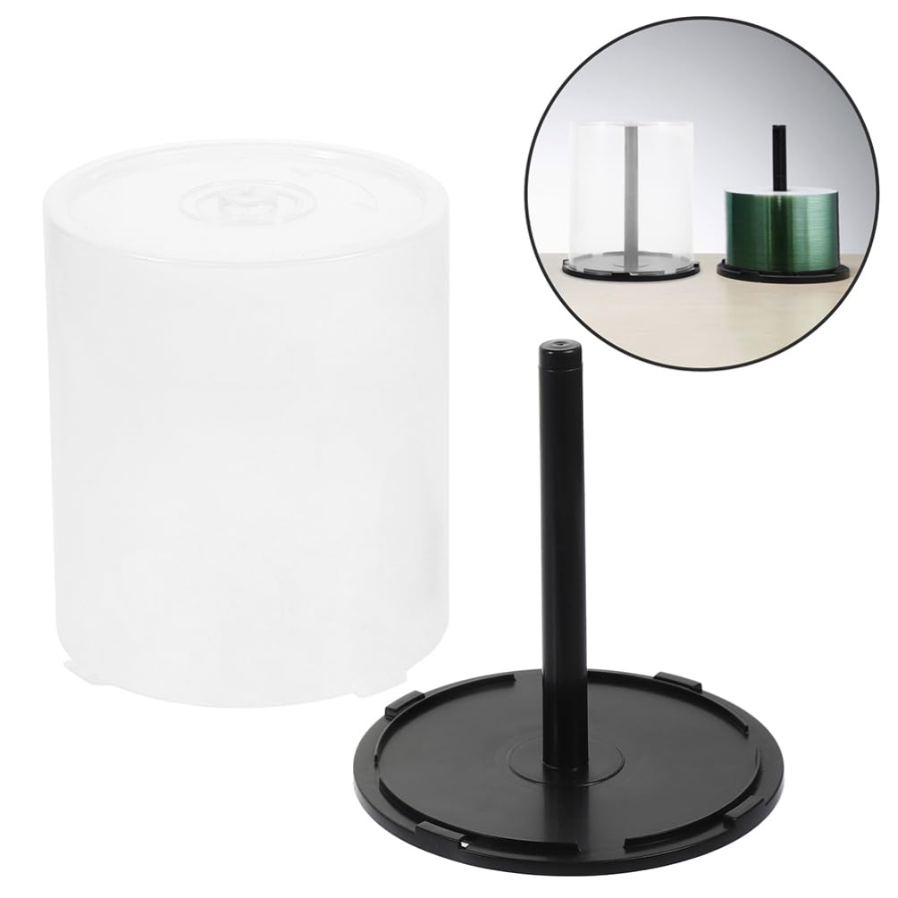 Zerodeko 4 cajas para tartas de CD/DVD, cubos de almacenamiento vacíos para CD o DVD, contenedores de almacenamiento de 100 discos para CD o DVD en cubierta transparente con eje negro
