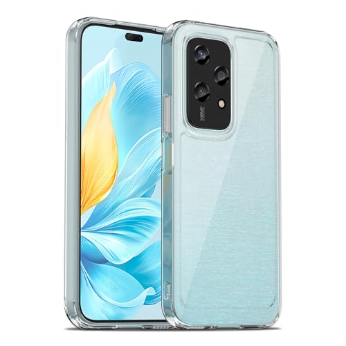 Liisooka Case for Honor 200 Lite 5G Military Grade Drop Protection Phone Case Yellowing Resistant Anti-Scratch Hard PC Back Shockproof Hard Ultra-Thin Protective Cover Clear