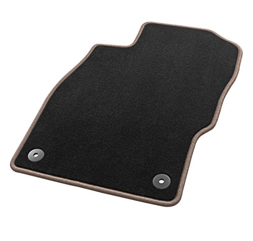 Tapis de véhicule Sky Line haut de gamme en finition bicolore noir et beige 2 pièces