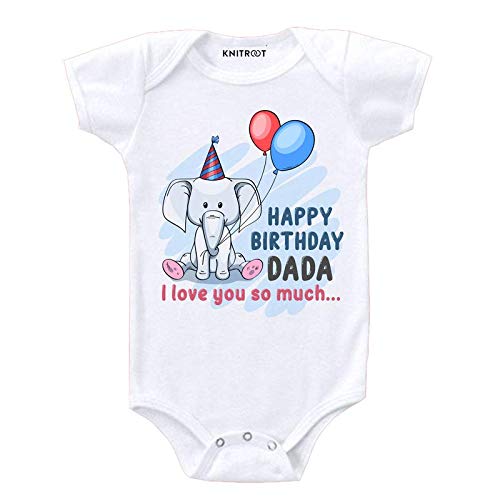 Knitroot Family Special Newborn Baby White Color Half Sleeve