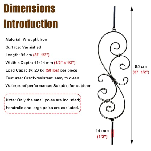 Balaustres metálicos de diseño en espiral para terrazas 7