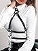 WARANDOD Punk Harness Belts for Woman Leather Chest Body Chain Belt Rave Halloween Accessories Belt Adjustable Gothic