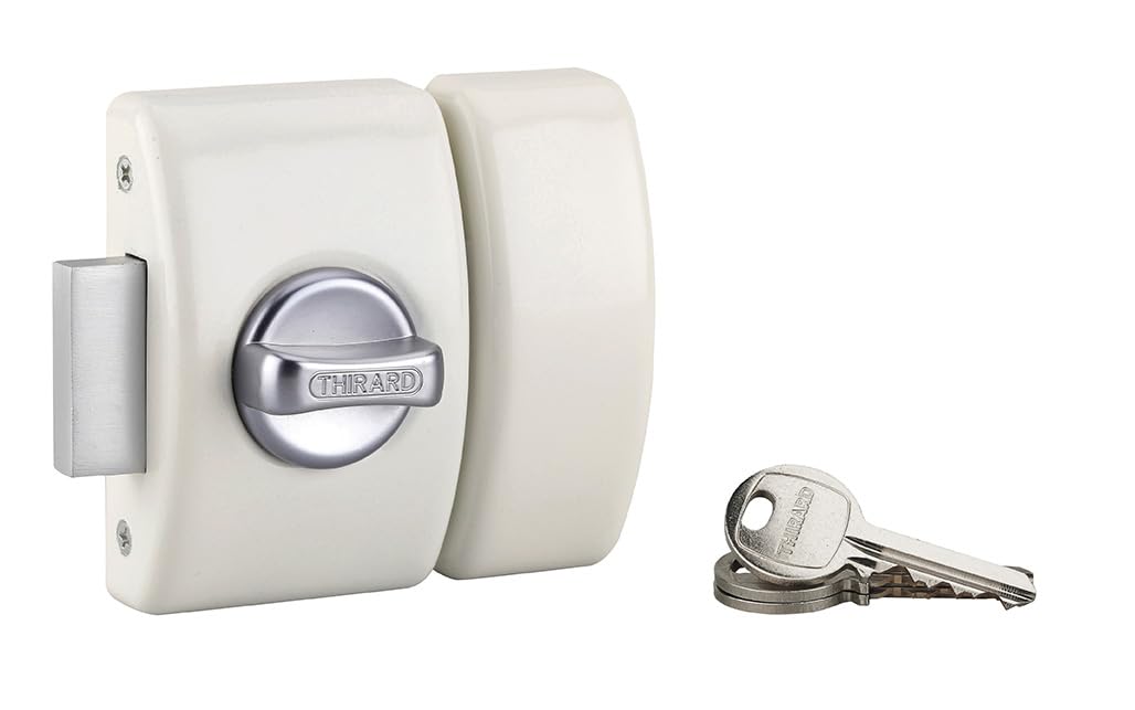 THIRARD Verrou à Bouton et Cylindre Acier Cylindre 40 mm Verni