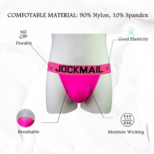 JOCKMAIL Mens Briefs Jock Strap Rainbow Breathable Men Sport Underwear Jockstrap for Gym Sport3