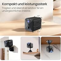 Erste 4K Mini Kamera Komplett neu Aufgewertet Überwachungskamera Innen Akku 2,4 GHz WiFi Kamera überwachung innen mit 2800mAh Akku für lange Laufzeit,Bewegungsmelder,Nachtsicht SD/Cloud-Speicher – Ansicht 8