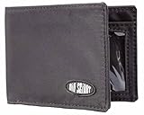 Big Skinny Men's Compact Sports Bi-Fold Slim Wallet, Holds Up to 20 Cards, Black