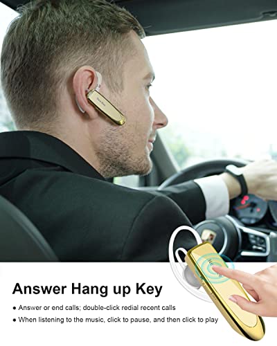 New bee Bluetooth Headset B41 Gold y M52 V5.1 con estuche carga miniatura 7