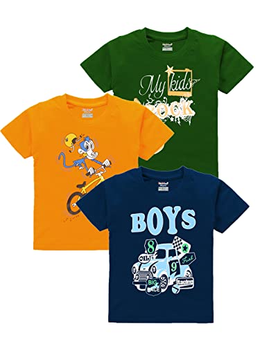 Image of kiddeo Kids Boys t-Shirts (Pack of 3)