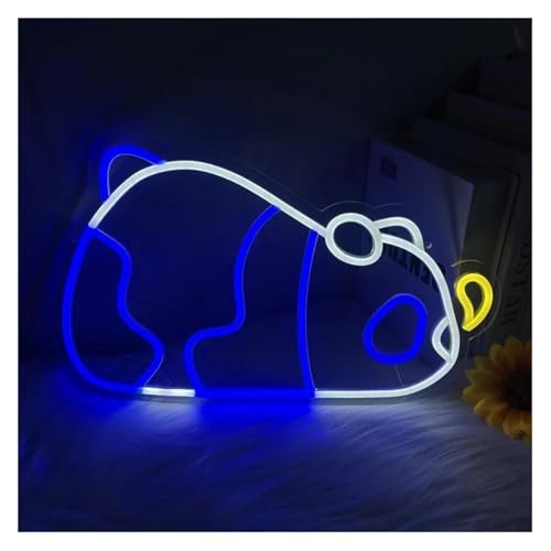 Néon panda pour bureau et salon : lampe décorative LED pour ambiance cosy maison