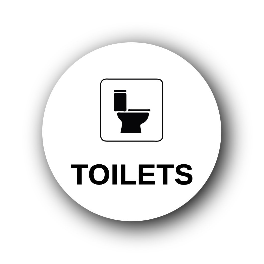 Toilets Sign – 9.5x9.5cm Brushed Aluminium
