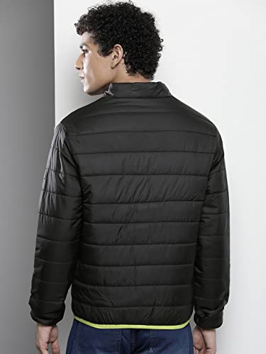 Image of The Indian Garage Co Men Slim Fit Solid Puffer Jackets