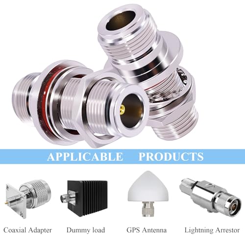 Conector Adaptador N Hembra a Hembra Coaxial 2Pzs miniatura 6