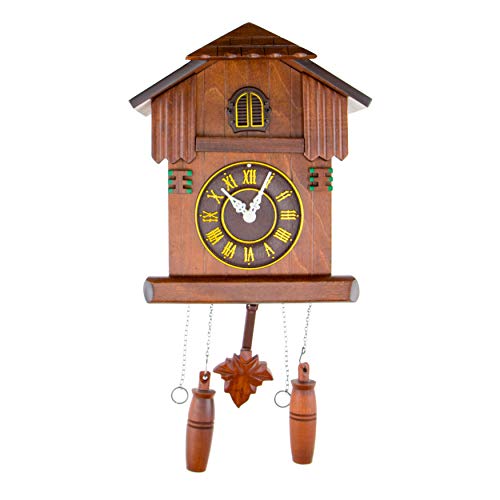 Large Wooden Traditional Cuckoo Clock House with House & Pendulum | Home & Kitchen DÃ©cor | Wall Clock Decoration | Bird Cuckoos on The Hour | Wood